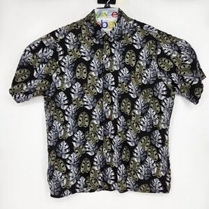 VTG Manhattan‎ Button Up Shirt Mens Medium Rayon Short Sleeve Hawaiian AOP